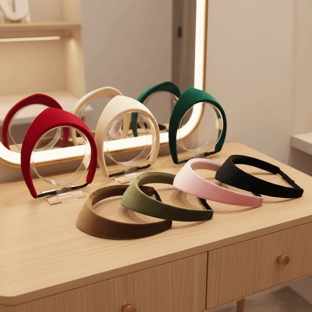 Elegant Velvet Crown Headband Unique Multiple Colors Smooth Texture Headwear Soft Fabric Retro Style European Hairband