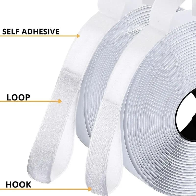 Nastro in velcro per carichi pesanti da 5 m | Superficie con gancio adesivo super resistente da 20-50 mm Modifica interni auto/Fatto a mano fai-da-te/Servazio domestico