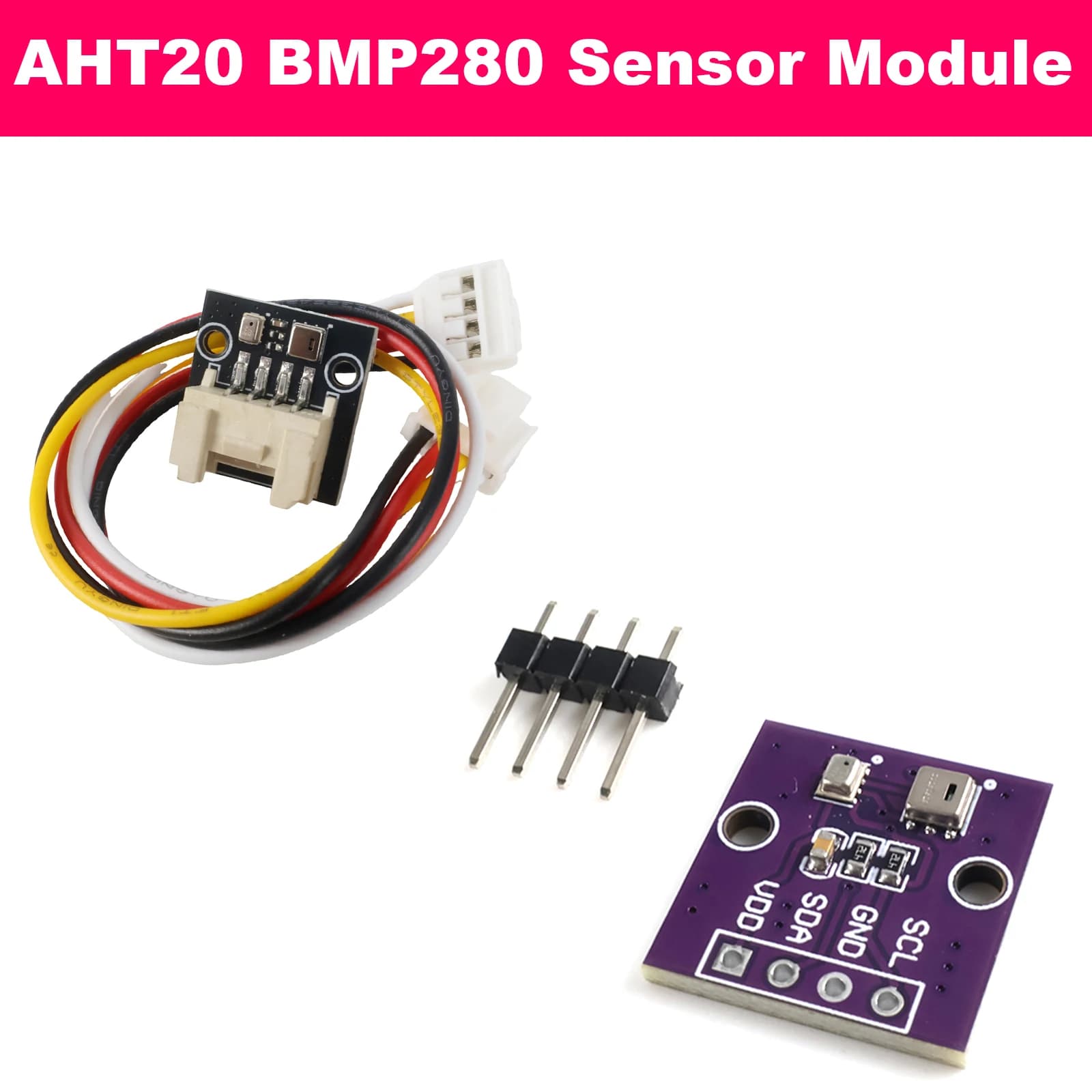 AHT20 BMP280 Sensor Module I2C High Precision Temperature Humidity Air Pressure for Arduino DIY Weather Station 5V 3.3V