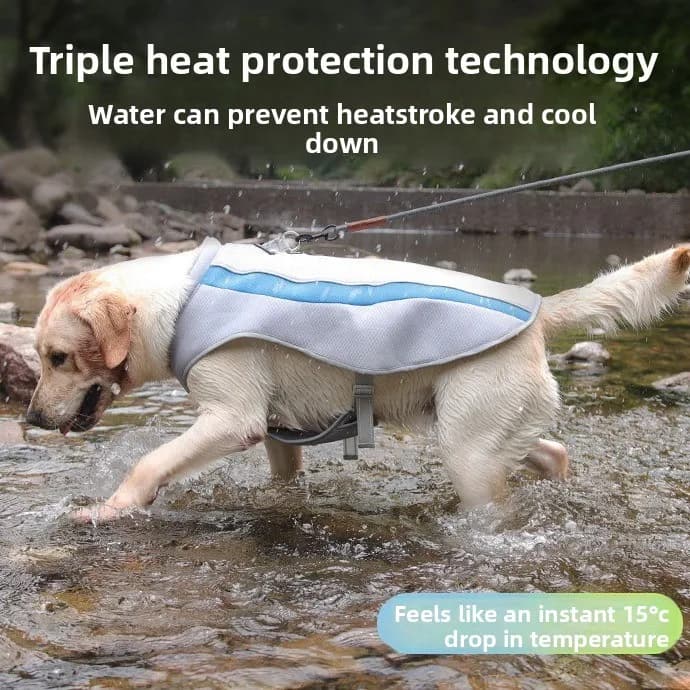 Summer Dog Sunscreen Vest Breathable and Heat Dissipating Dog Clothing Suitable for Medium and Large Dogs Pet Sunscreen Clothing