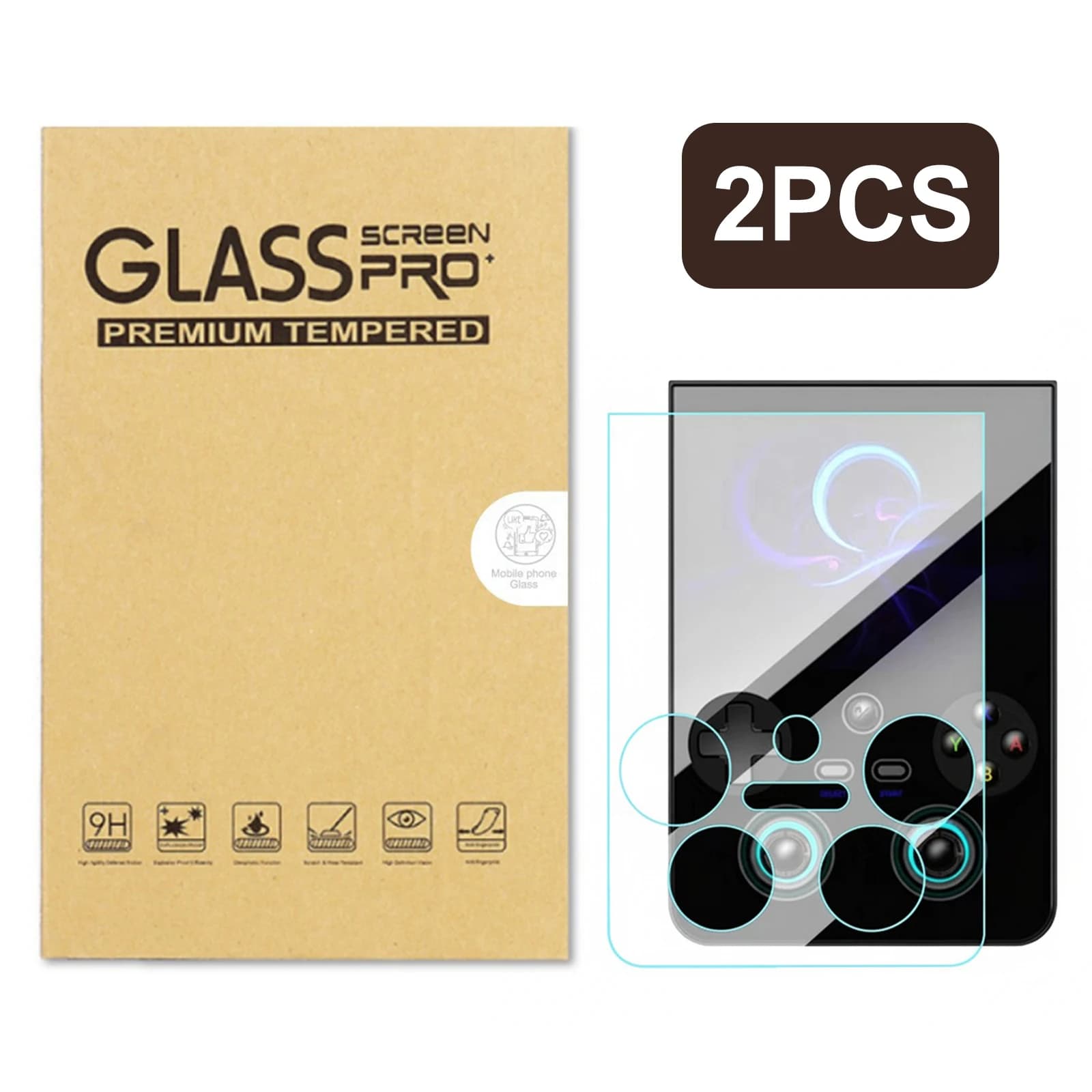 2pcs 9H HD Tempered Glass For Anbernic RG477V Handheld Game Console Protector Cover Film Anti-Scratch Anti-Fingerprint Case