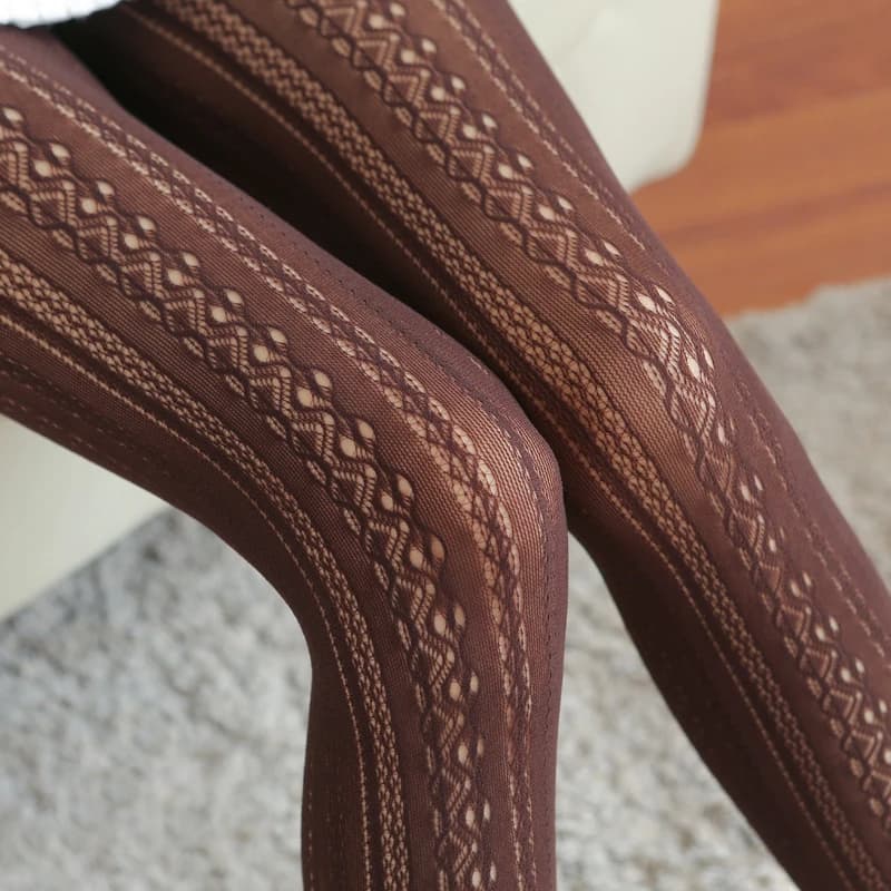 Primavera ed estate Sexy Lolita Collant di pizzo Calze Collant Calzini a rete intagliati da donna Leggings da ragazza con fondo sottile cavo