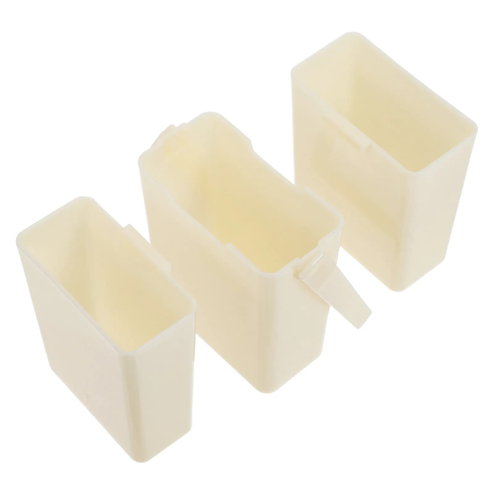 2Pcs Paint Brush Holder Washer Mini Portable Plastic Brush Rinser Tool Three Compartment Art Pen Washing Bucket for Oil