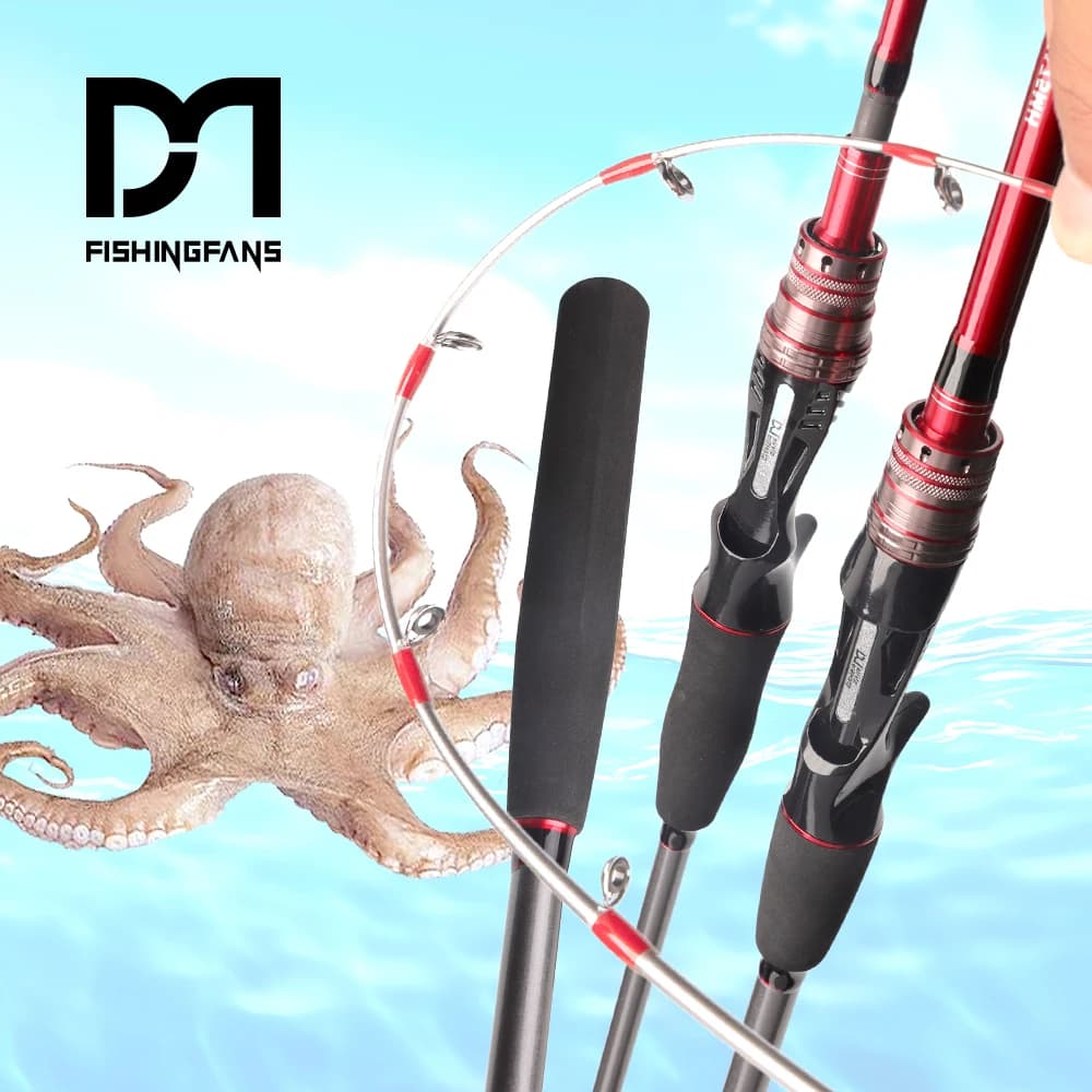 FISHINGFANS Canna da pesca seppie ML MH 1,5 m 1,6 m 1,75 m Canna da pesca per calamari d'acqua salata Canna da jigging leggera sensibile