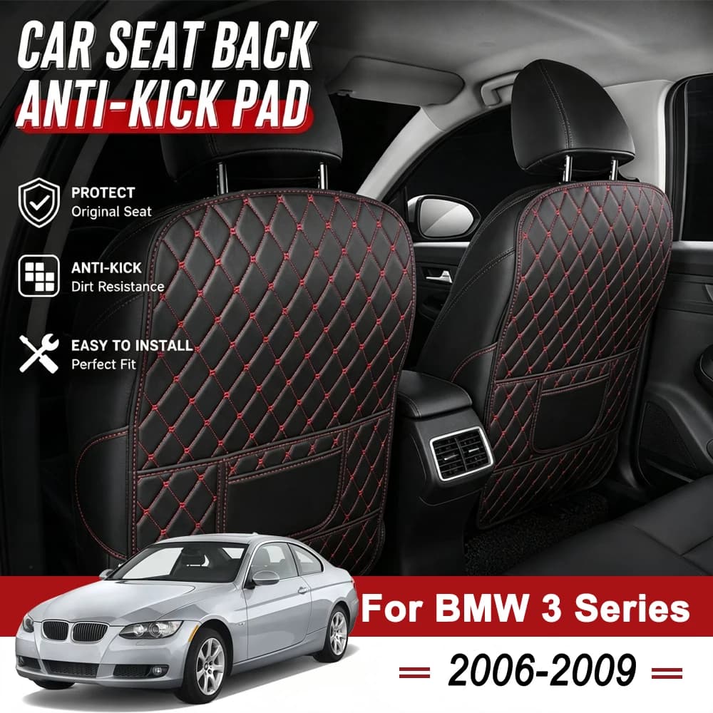 Car Seat Back Protector Pad For BMW 3 Series 2006-2009 E93 Kick Leather Seat Backrest Cover Auto Interior Accessories