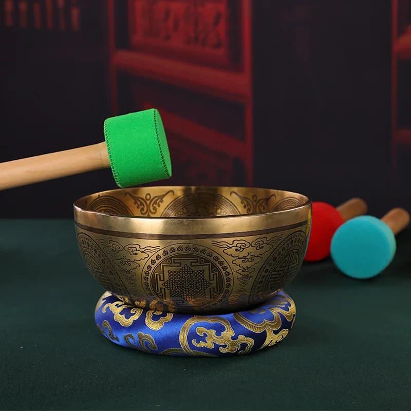 Singing Bowls Mallet Wrapped Striker Practical Sound Bowl Wooden Mallet Meditation Instruments Parts Sound Healing Accessories