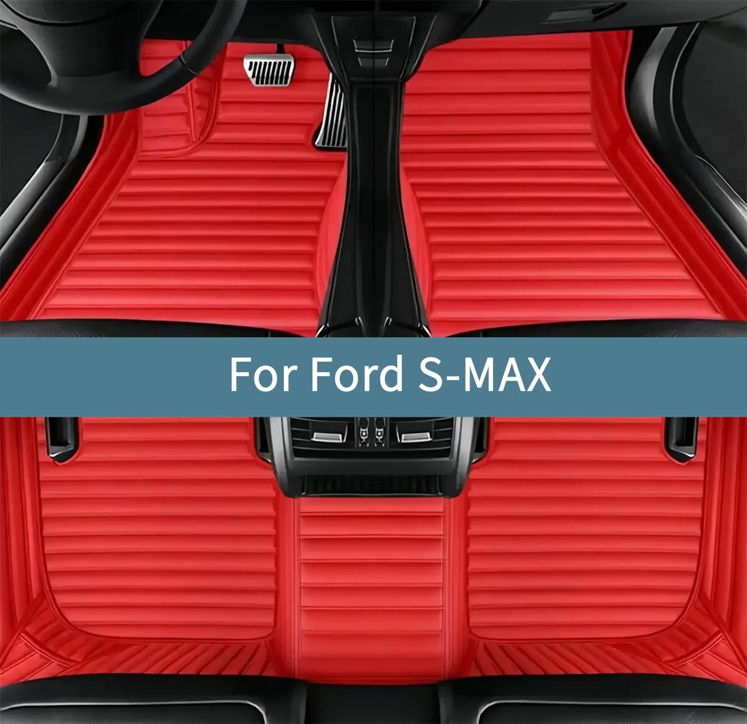 Tappetini auto per Ford S-MAX 2015 2016 2017 2018 2019 2020 Tappetini per auto Set completo impermeabile per tutte le stagioni
