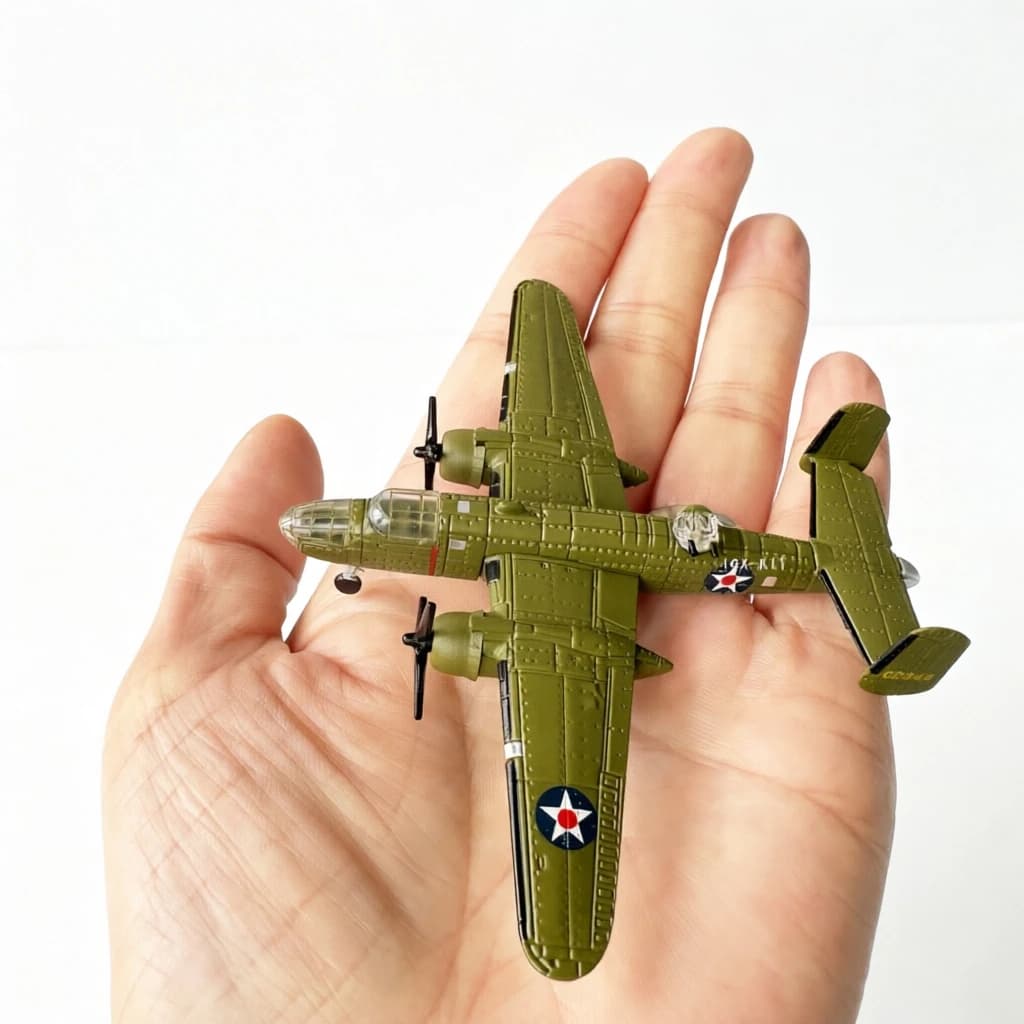 1/200 Scale WWII U.S. B-25 Mitchell Bomber Fighter B25 Diecast Finished Military Plane Model Collection Gift Ornament