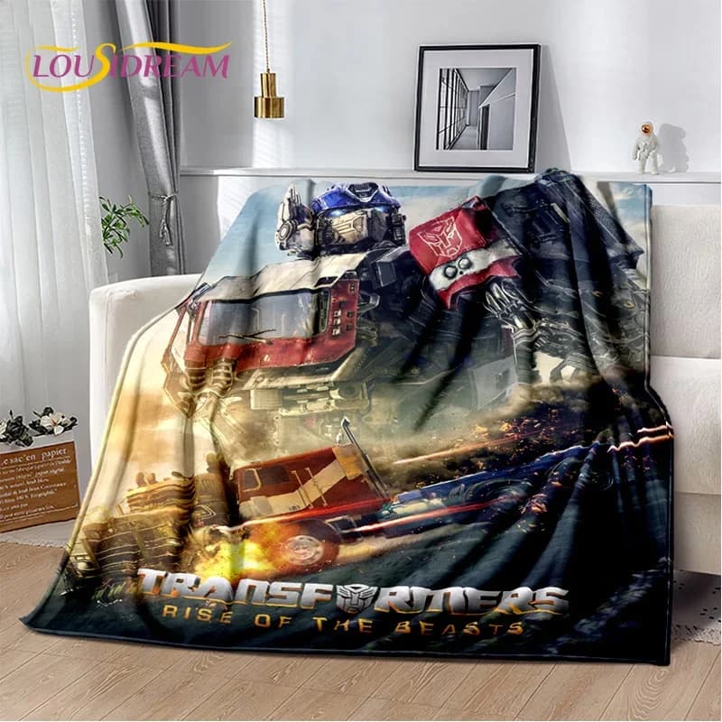 Coperta Autobots Cartoon T-Transformers 3D, coperta morbida per la casa, camera da letto, divano letto, picnic, viaggio, ufficio, coperta da riposo