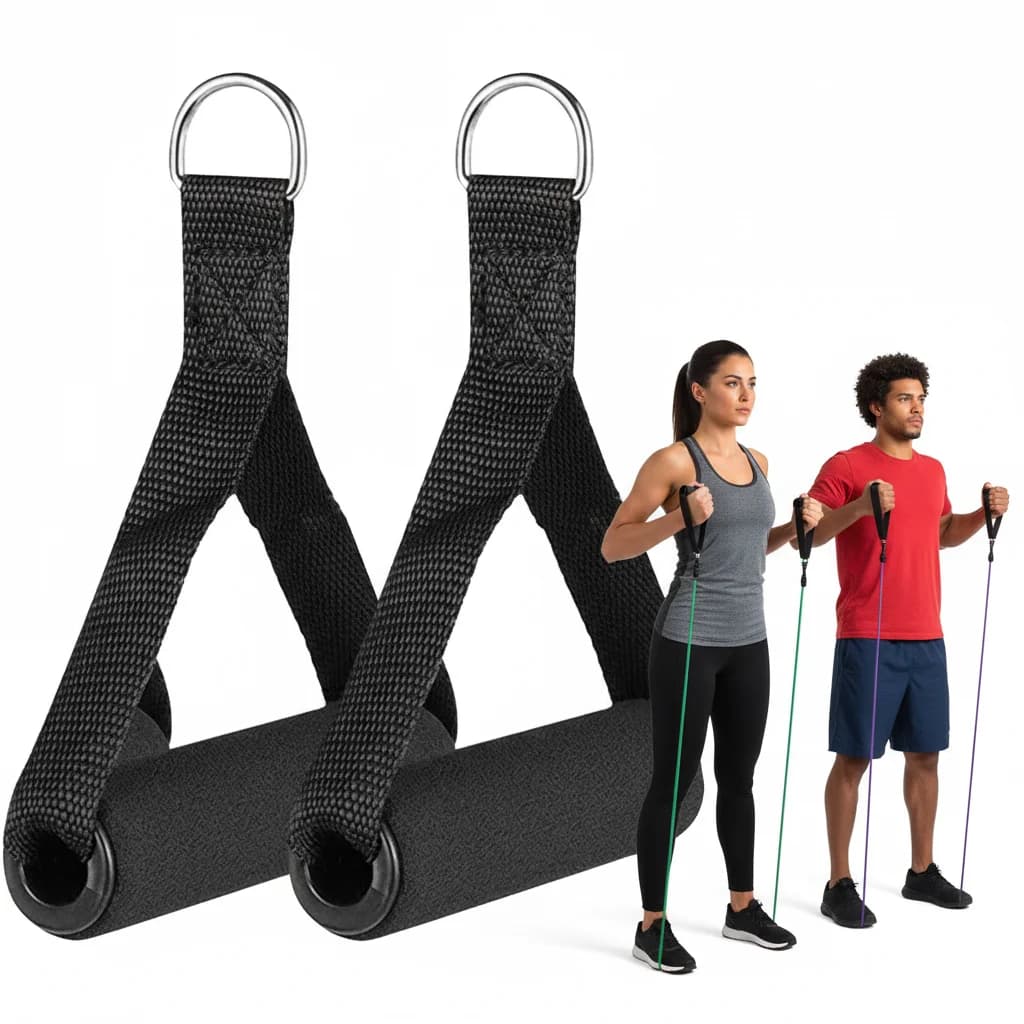 Handles for Heavy Duty Heavy Duty Resistance Bands D Ring Grips Fitness Belt for Gym Cable Machine Pull rope Strength Training