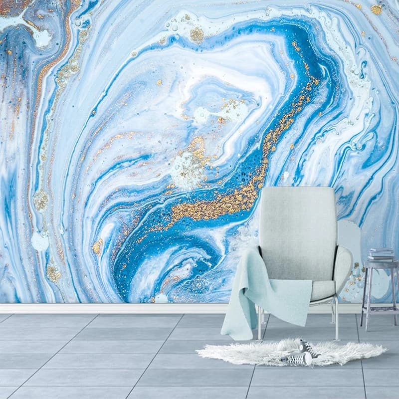 Personalized large murals blue marble pattern painting living room TV background wall decoration complements home decor wallpaper modern 3D