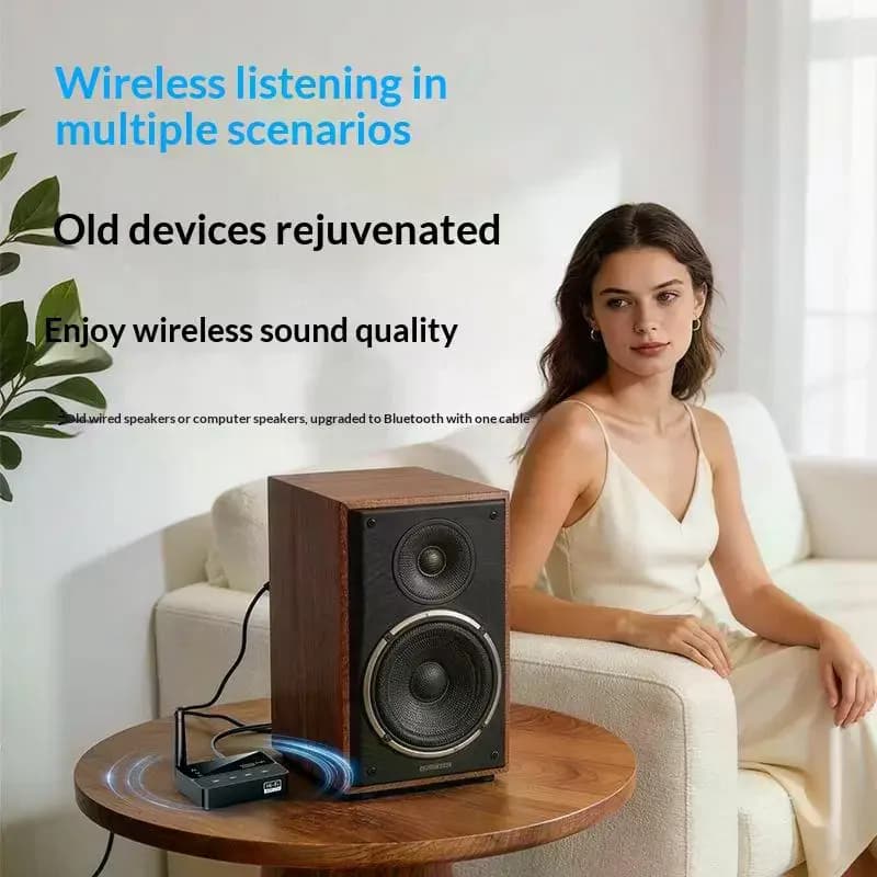 1Pcs Bluetooth 6 Wireless Audio Transmitter Receiver HiFi Sound 20M Signal For Car Home TV Speaker Audio Systems