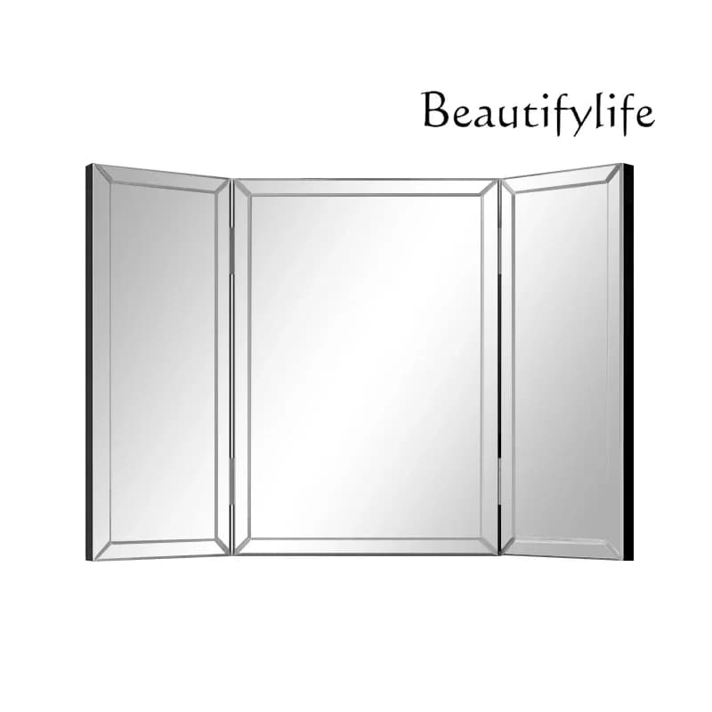 Specchio triplo pieghevole NNAmerican Specchio feng shui da parete per bagno francese Specchio decorativo quadrato per uso domestico