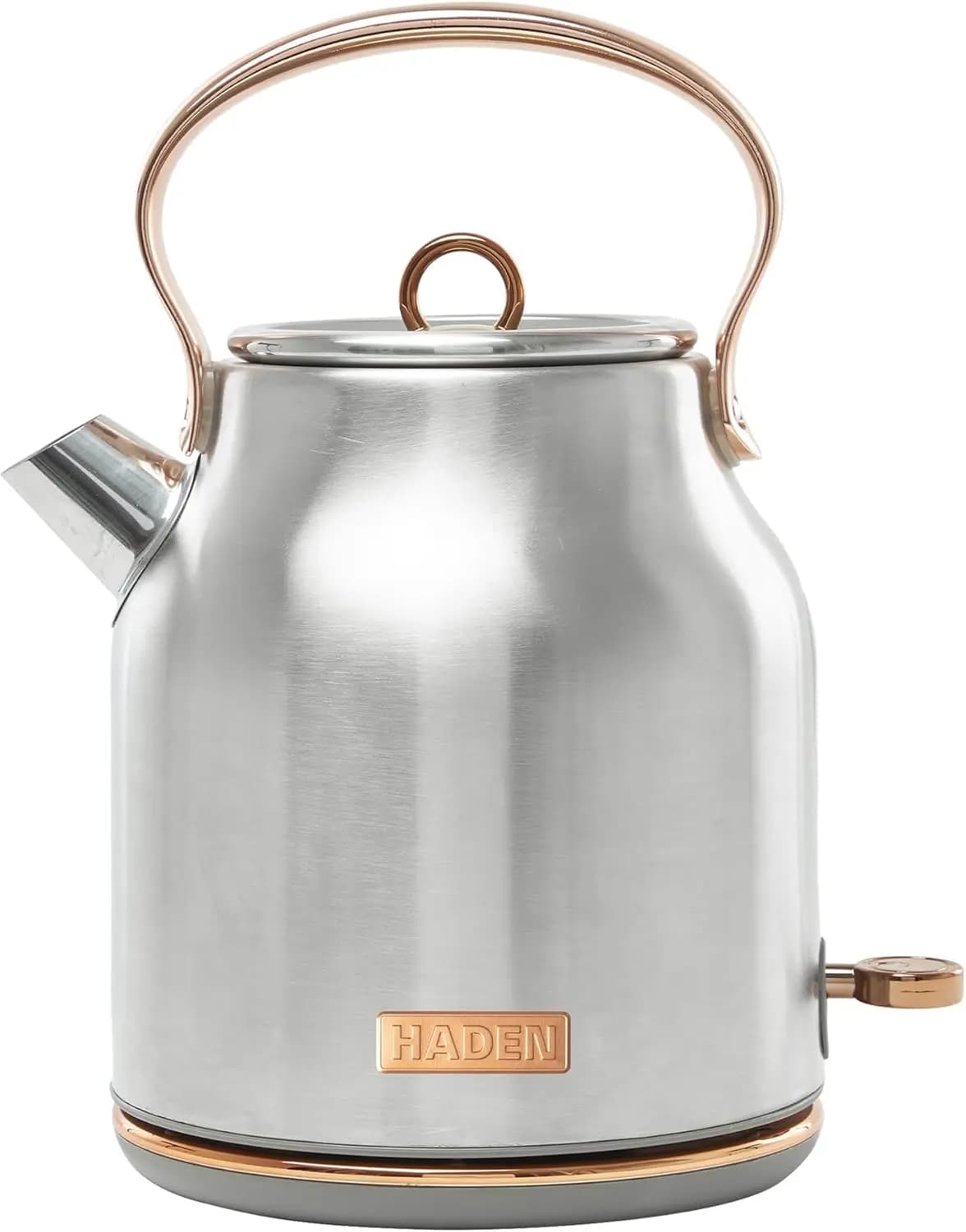 Bollitore elettrico in acciaio inossidabile da 1,7 litri, base a 360 gradi, spegnimento automatico, bollitura rapida, design classico