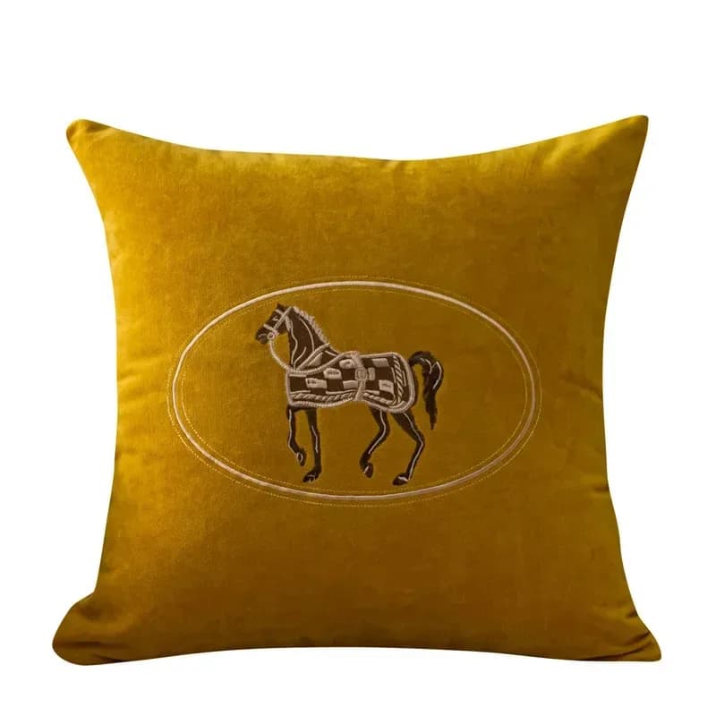 VIKAMA Fodera per cuscino decorativa in pelo di cavallo americano, morbida fodera per cuscino con cerniera nascosta per divano, soggiorno, ufficio, decorazioni per la casa