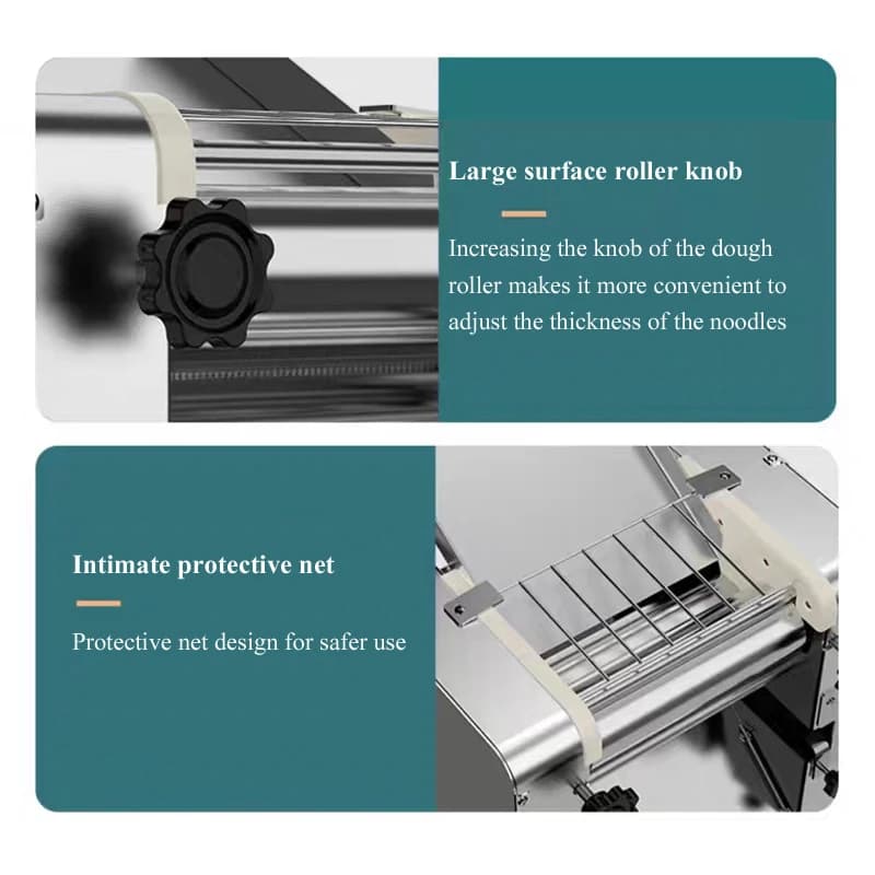Macchina Elettrica Commerciale per Pressare la Pasta in Acciaio Inox, Macchina Multifunzionale per Arrotolare la Pasta 2200W