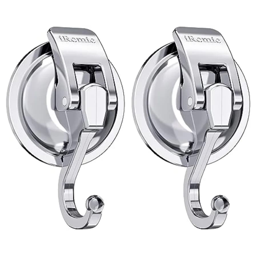 Heavy Duty Vacuum Suction Cup Hooks 2Pack Specialized for KitchenandBathroomandRestroom Organization, by