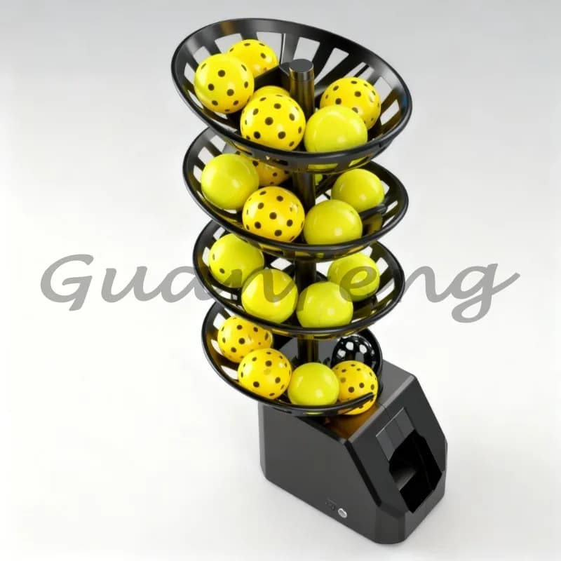 Self-help Single Practice Tennis Training Machine, Portable Multi-ball Tennis Tossing Machine with Built-in Ball Catcher