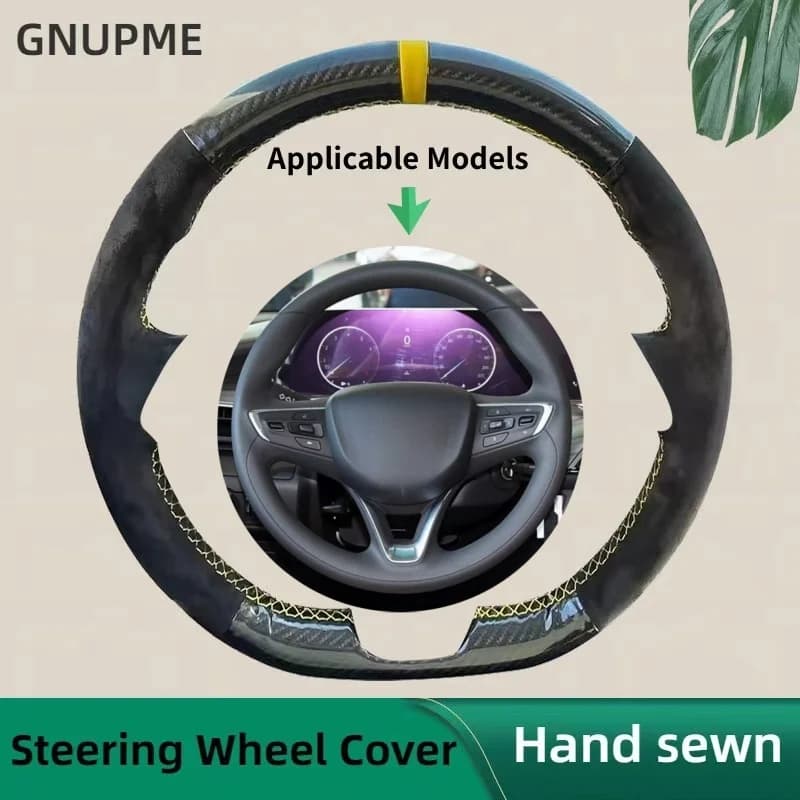Coprivolante personalizzato in pelle scamosciata antiscivolo e resistente all'usura in fibra di carbonio per Buick GL6 2021 VELITE 5