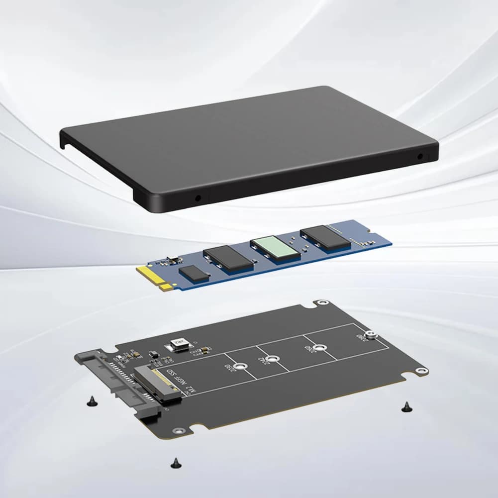 M.2 NGFF B Key To 2.5inch SATA SSD Enclosure 6Gbps M.2 SSD Case M.2 SSD Adapter SSD External Box for 2230 2242 2260 2280 M.2 SSD