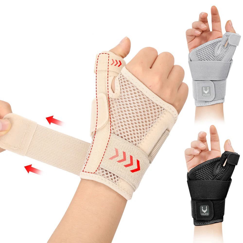 Supporto Professionale per Polso 1/2 Pezzo, Fascia per Artrite, Cintura per Tunnel Carpale, Tutore per Polso, Prevenzione Distorsioni, Protezione Polso per Fitness