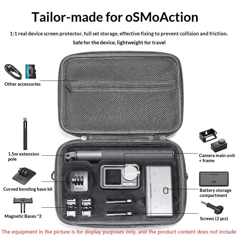 Transport Case for DJI Action 5 Pro/Osmo Action 4 3 Camera Accessories Portable Travel Case Shoulder Bag