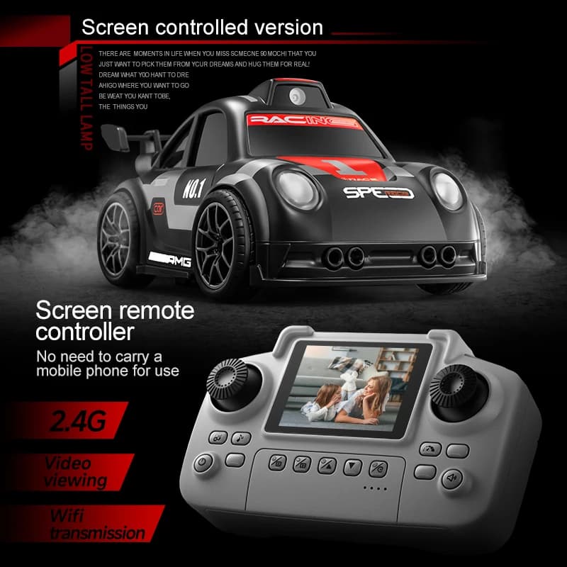 Nuova Auto RC L6 per Drift con Luci a Doppia Modalità, Suono, Fotocamera e Controllo da Schermo, Auto Intelligente con Funzione di Seguimento, Giocattolo per Bambini, Regalo