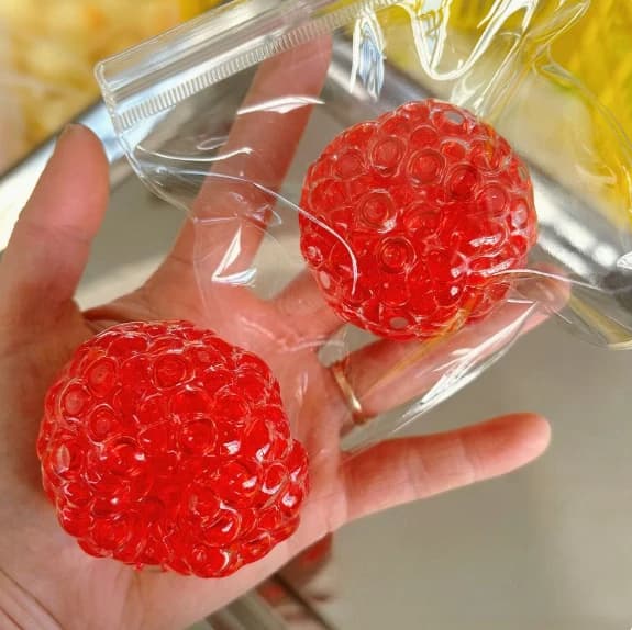 Palline Morbide Squishy con Perline di Ghiaccio, Giocattolo Antistress Super Morbido Sensoriale per Bambini e Adulti, Regalo Rilassante per l'Ansia