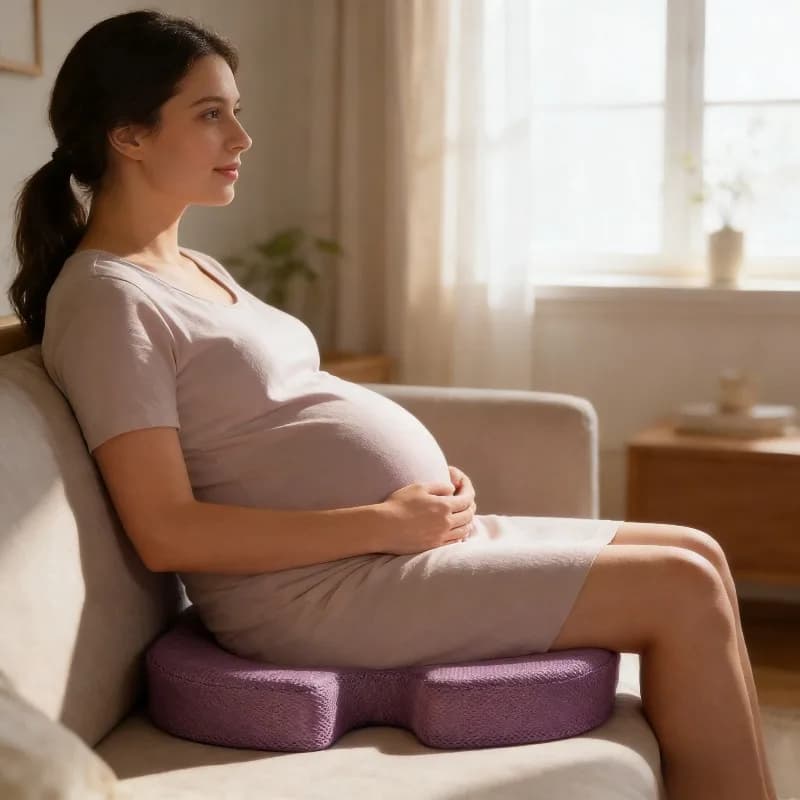 Cuscino Ergonomico a Lento Ritorno a Forma di U, Comodo Supporto per Fianchi, Perfetto per Ufficio, Gravidanza e Emorroidi