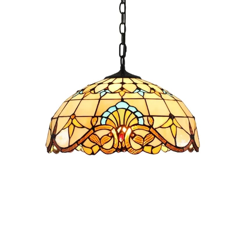 Lampadario in vetro colorato retrò europeo Bar Ristorante Camera da letto rurale creativa Portico Balcone Lampada mediterranea