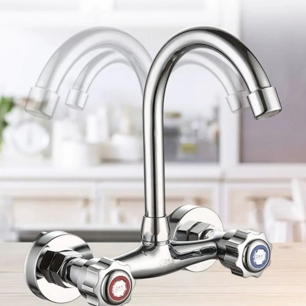 Modern Metal Out Water Inlet Valve Double Control Hot and Cold Double Shower Faucet Valve Wall Mounted Diverter Valve