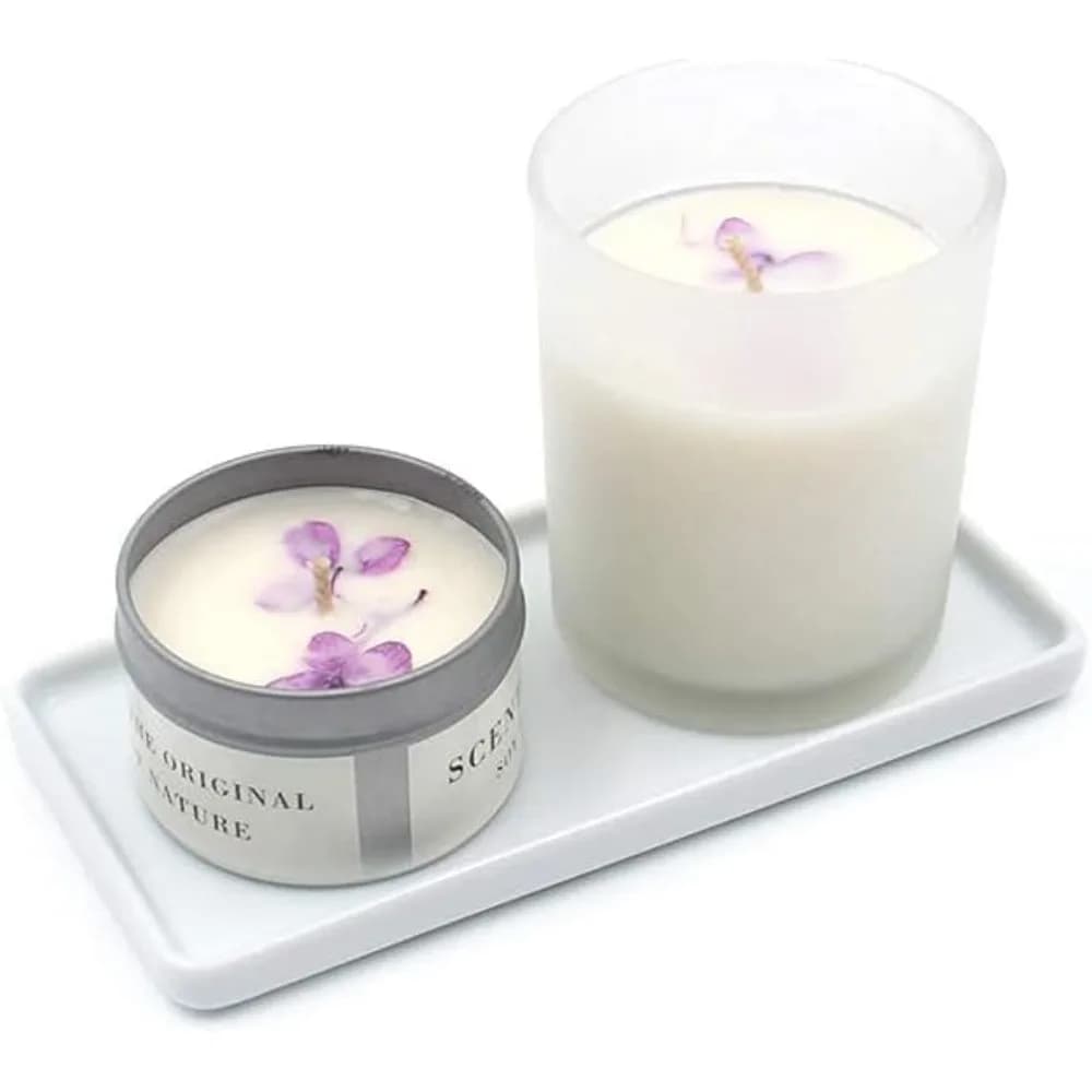 vassoio in ceramica, piccolo rettangolo bianco organizer per candele, sapone, gioielli, profumo, portasciugamani, bagno, lavello cucina, bancone,