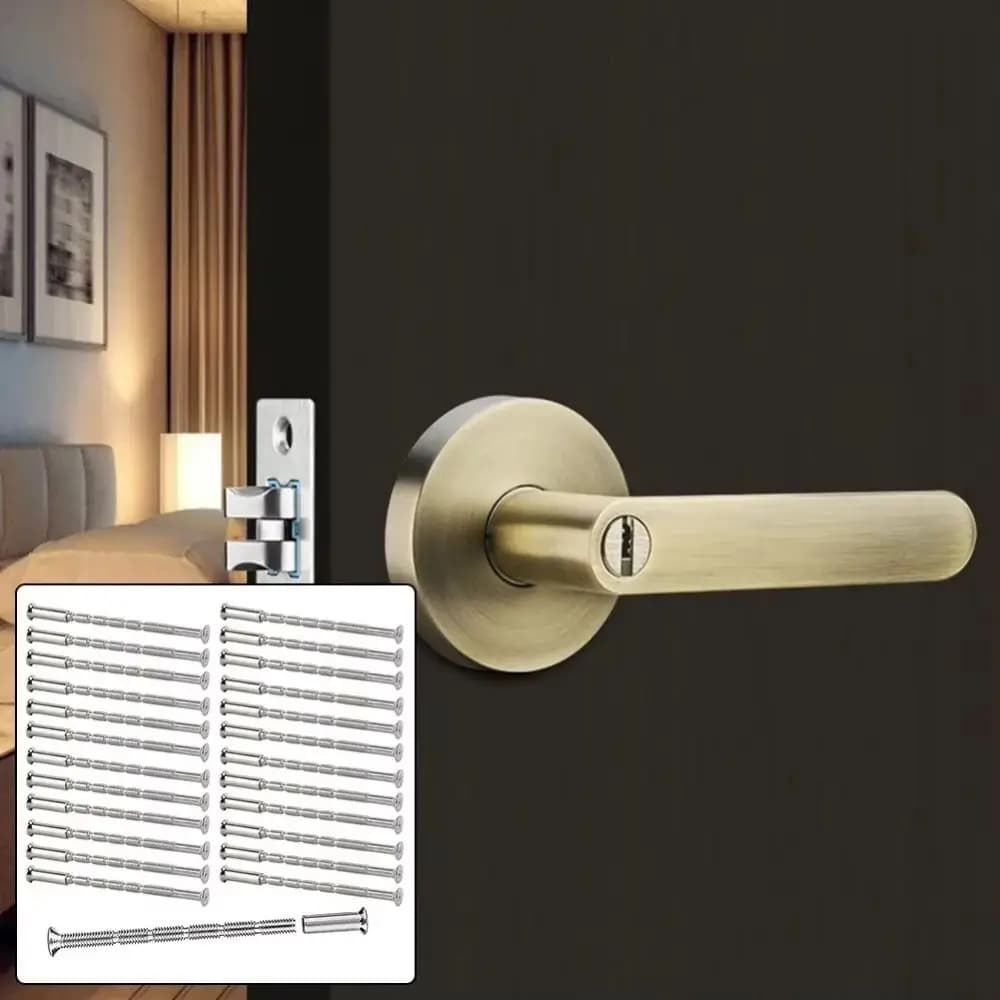 Set di 50 viti a strappo per maniglie porta M4 x 60mm, bullone per maniglia porta con testa piatta svasata a croce