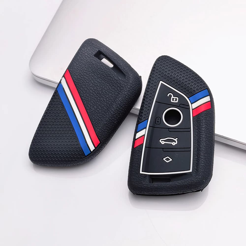 Silicone Remote Car Keychain Holder Key Case Cover for BMW F48 F46 F10 F20 F30 X1 X2 X3 X4 X5 X6 Z4 1 2 3 4 5 6 7 Serie 7 Wallet