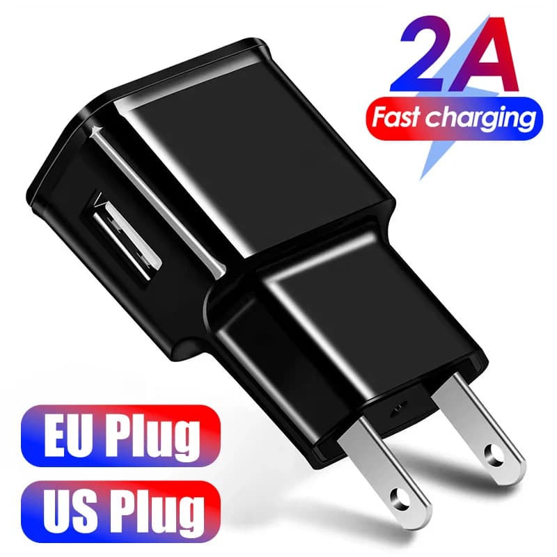 5V 2A Usb Phone Charger Wall Travel Super Quick Charger Adapters EU US Plug for Samsung Huawei Fast Charging Usb Charge Adapter