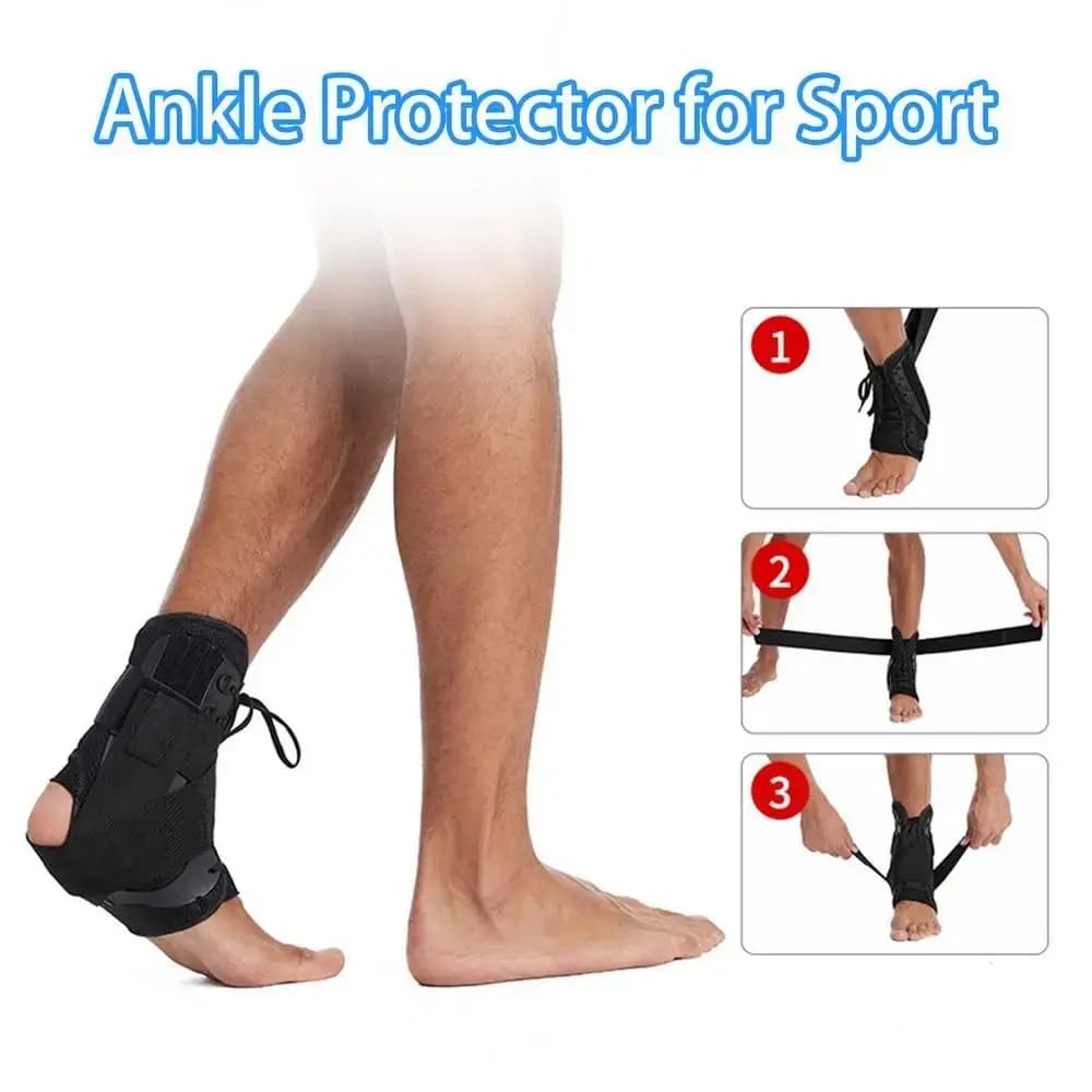 Stabilizzatori laterali per supporto per caviglia sportivo pressurizzato Supporto per caviglia a compressione Stabilizzatore per stecca per caviglia regolabile a forma di 8