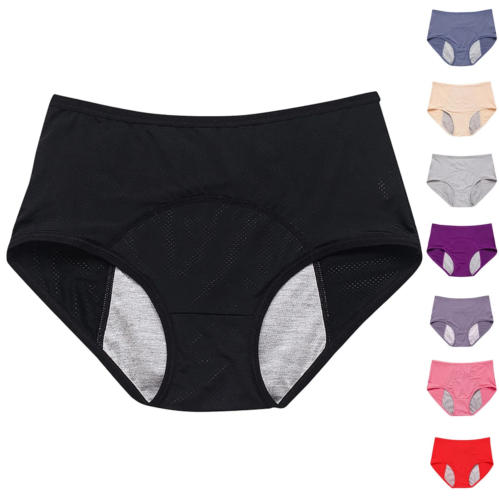 1PC Slip fisiologici da donna Ragazza Mutandine mestruali Periodo da donna Mutandine a prova di perdite Biancheria intima di seta di ghiaccio a vita media