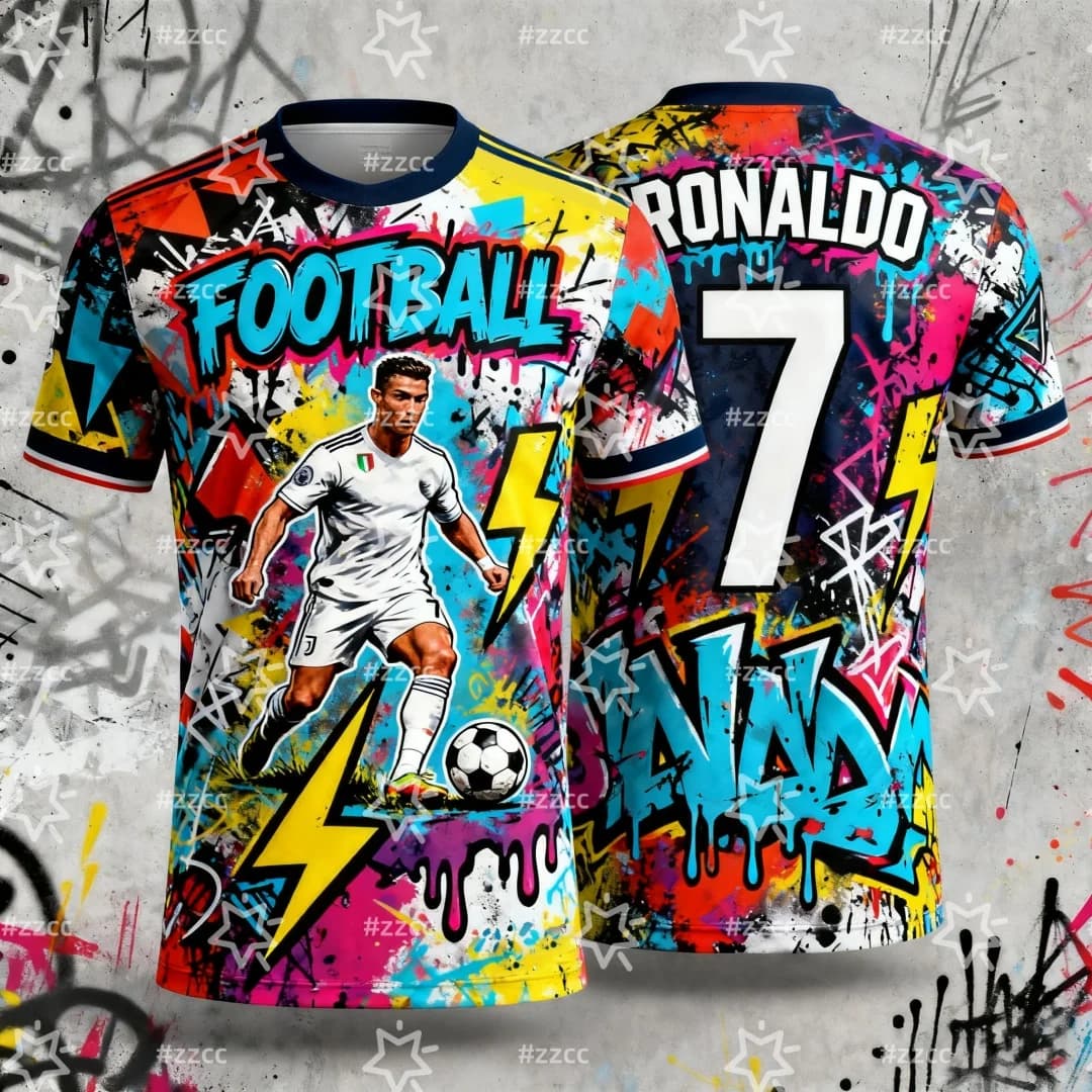 Ronaldo Fan soccer jersey commemorative game Autunno Sport Dry Quickly T-shirt Men's Clothing Tee Y2k