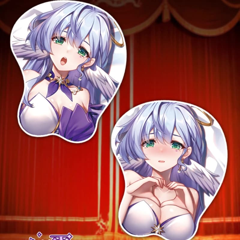 Robin 3D Mousepad Honkai Star Rail Mano Poggiapolsi Sexy Morbido Gel di silice Silicone Mouse Pad Zerbino Oppai Ufficio Otaku Regalo di gioco