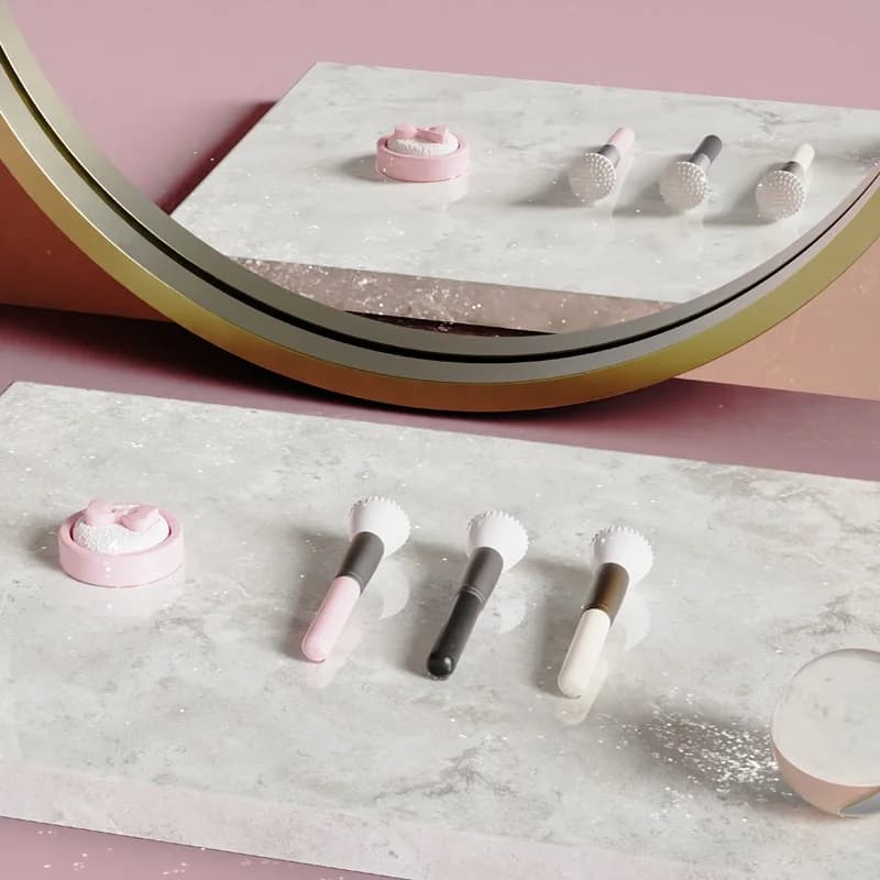 Accessori per Scene di Vita Domestica in Miniatura: Modelli di Trucchi, Profumi, Rossetti, Pennelli in Plastica Statica Stile Europeo