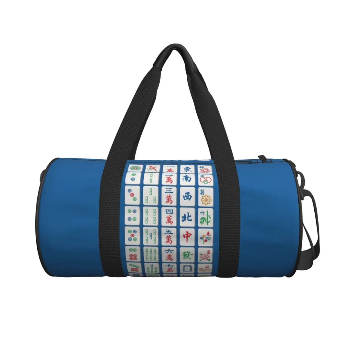 Piastrelle Mahjong su blu Borsone grande da palestra Borsone impermeabile Borse da viaggio Borse Borsa fitness