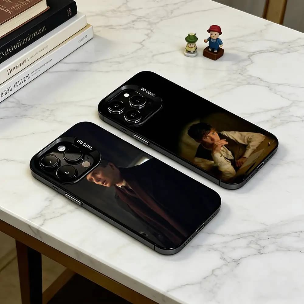 Cover per telefono T-Thomas Shelby Peaky Blinders per iPhone 17, 16, 15, 14, 13, 12, 11 Plus, Pro Max, XS, custodia colorata argento