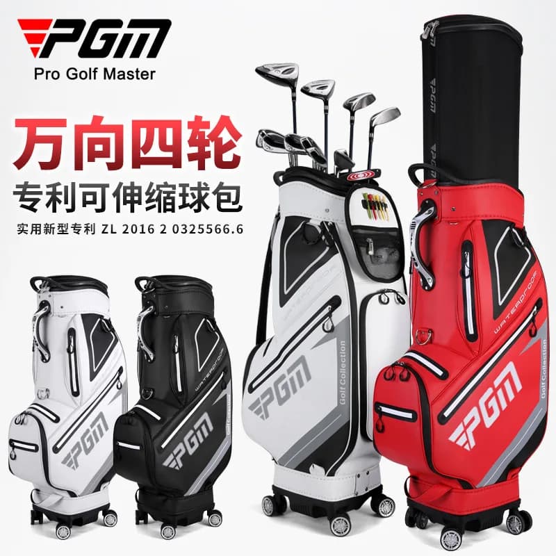 Borsa per mazze da aviazione da uomo con pacchetto di palline telescopiche da golf PGM TPU impermeabile QB098 all'ingrosso