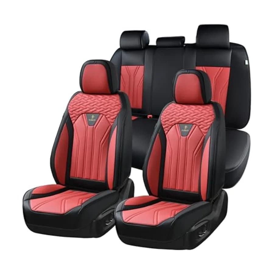 Leather Covers for Cars, Complete Set of Seat Protections, Seat Covers for 5 Posts, Suitable for Most Cars