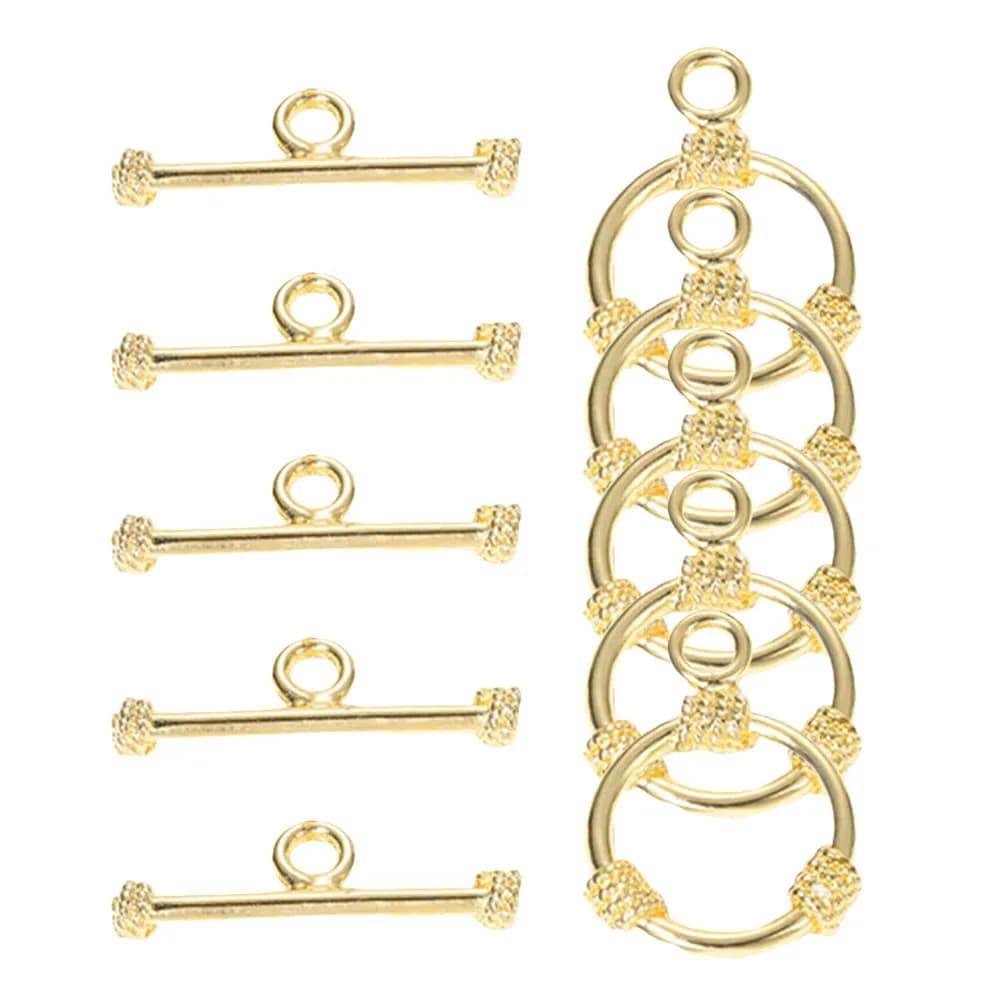 5 Set di Chiusure a Moschettone Rotonde per Gioielli, Ganci Leggeri per Collane e Bracciali Fai-da-Te