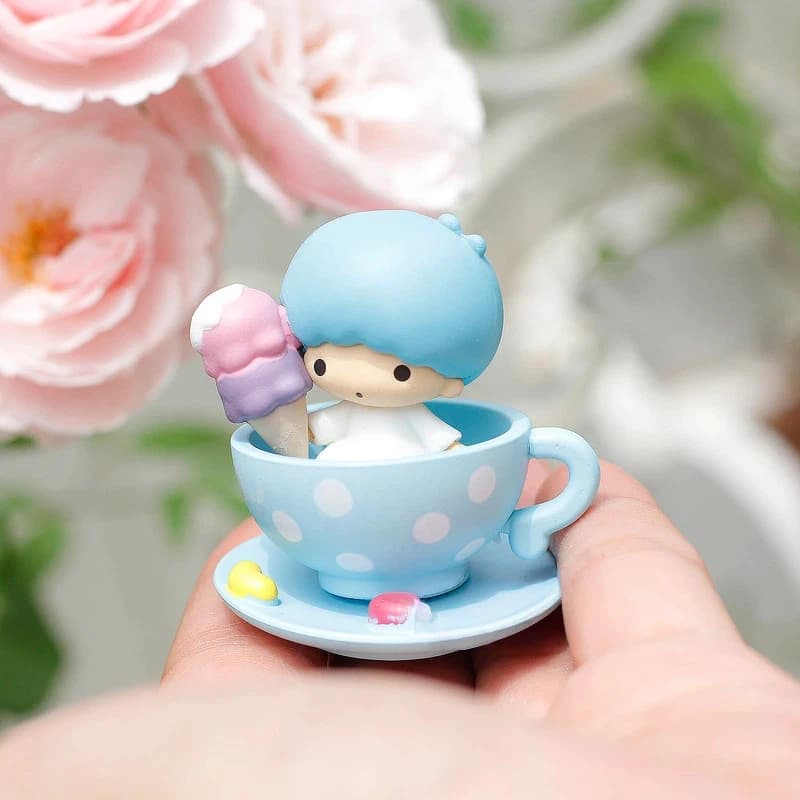 New Product In Stock Kt Cat Kuromi Swinging Coffee Cup Blind Box Handmade Toy Cute Desktop Decoration Birthday Gift For Fans