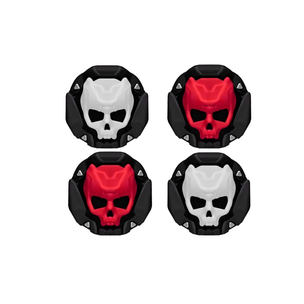4pcs Cool Skull Silicone Thumb Grip Caps Compatible with Nintendo Switch 2/Switch OLED/Switch Lite/Switch Joystick Cover