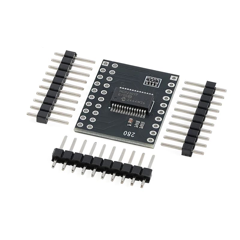 GPIO I2C MCP23017 Expander Module, 16 Bit Serial Interface for I/O Extension for Arduino, Raspberry Pi and Microcontrollers