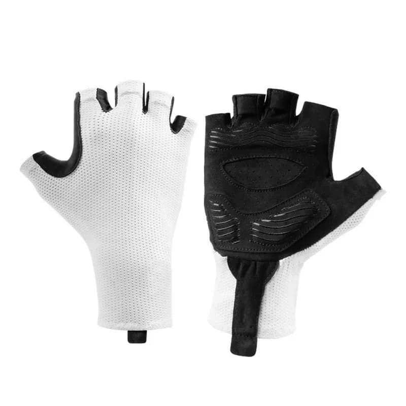 Women's Mid-Age Cycling Gloves Women's Breathable Anti-slip Sports Gloves Black Short Gloves