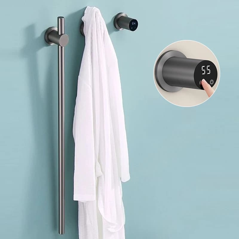 Portasciugamani riscaldato elettrico da bagno Controllo del tempo Scaldasalviette da bagno Portasciugamani elettrico Supporto nascosto Wifi/No Wifi Ccontrol